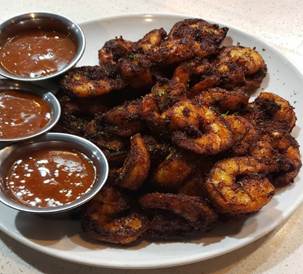 Jerk Shrimp Dipped in our Sweet Tropical Sauce