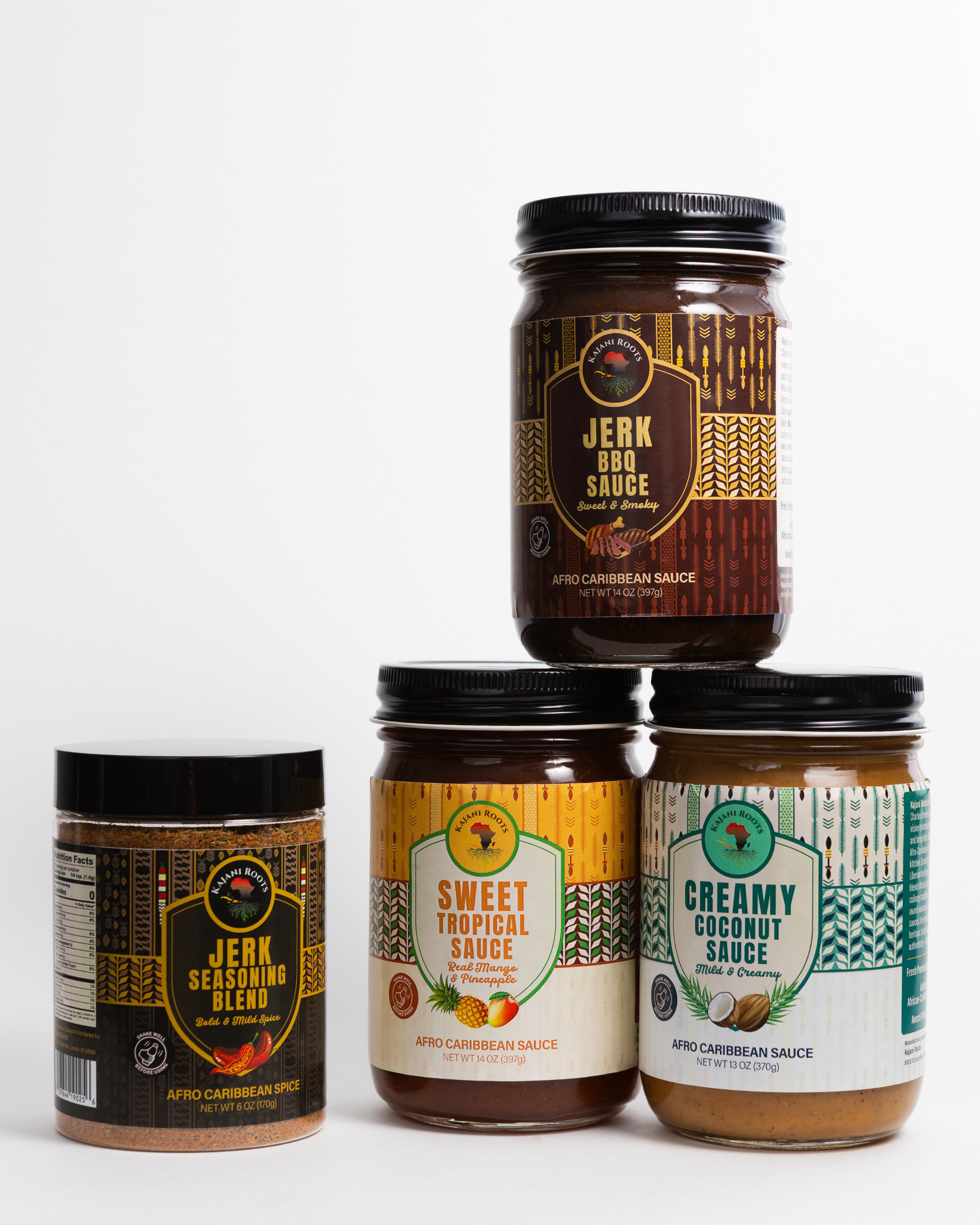 Mix & Match Afro-Caribbean Sauces & Seasonings - 4-Pack Bundle